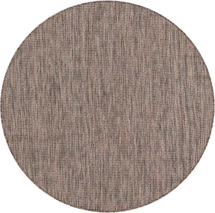 Detail image of 4' 1 x 4' 1 Easy-Clean Solid Indoor / Outdoor Round Rug