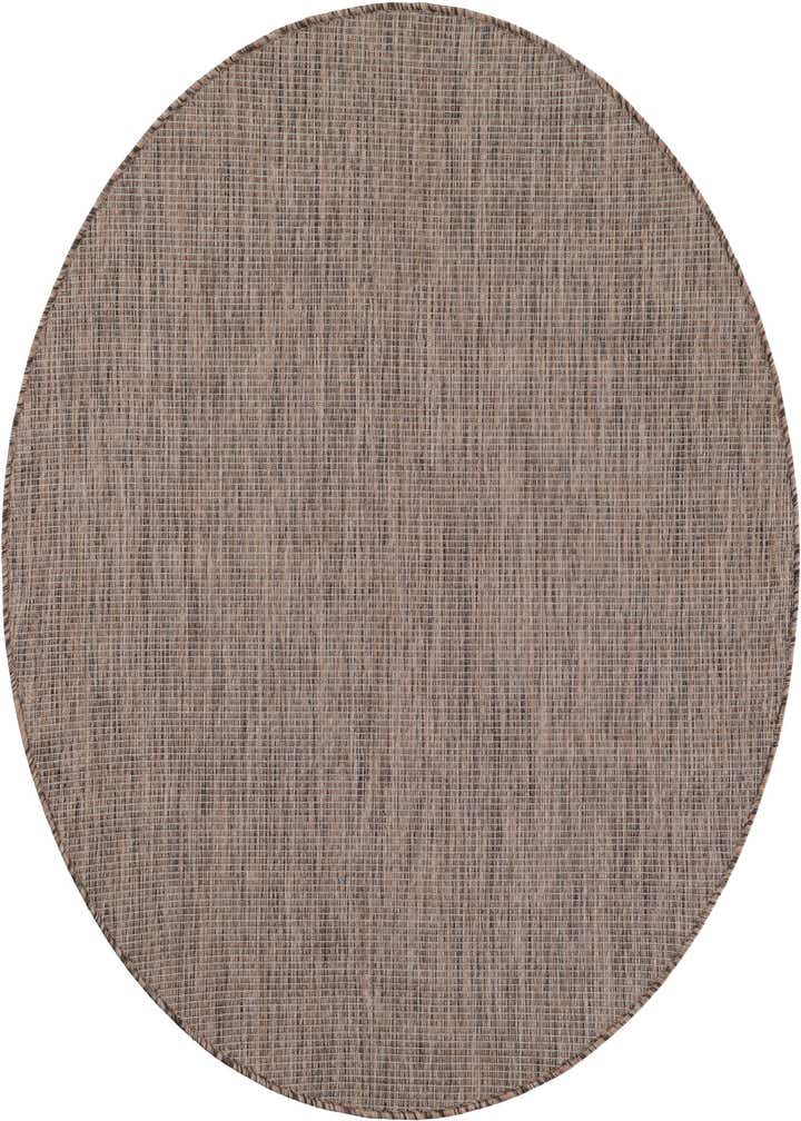 5' 3 x 5' 3 Easy-Clean Solid Indoor / Outdoor Round Rug