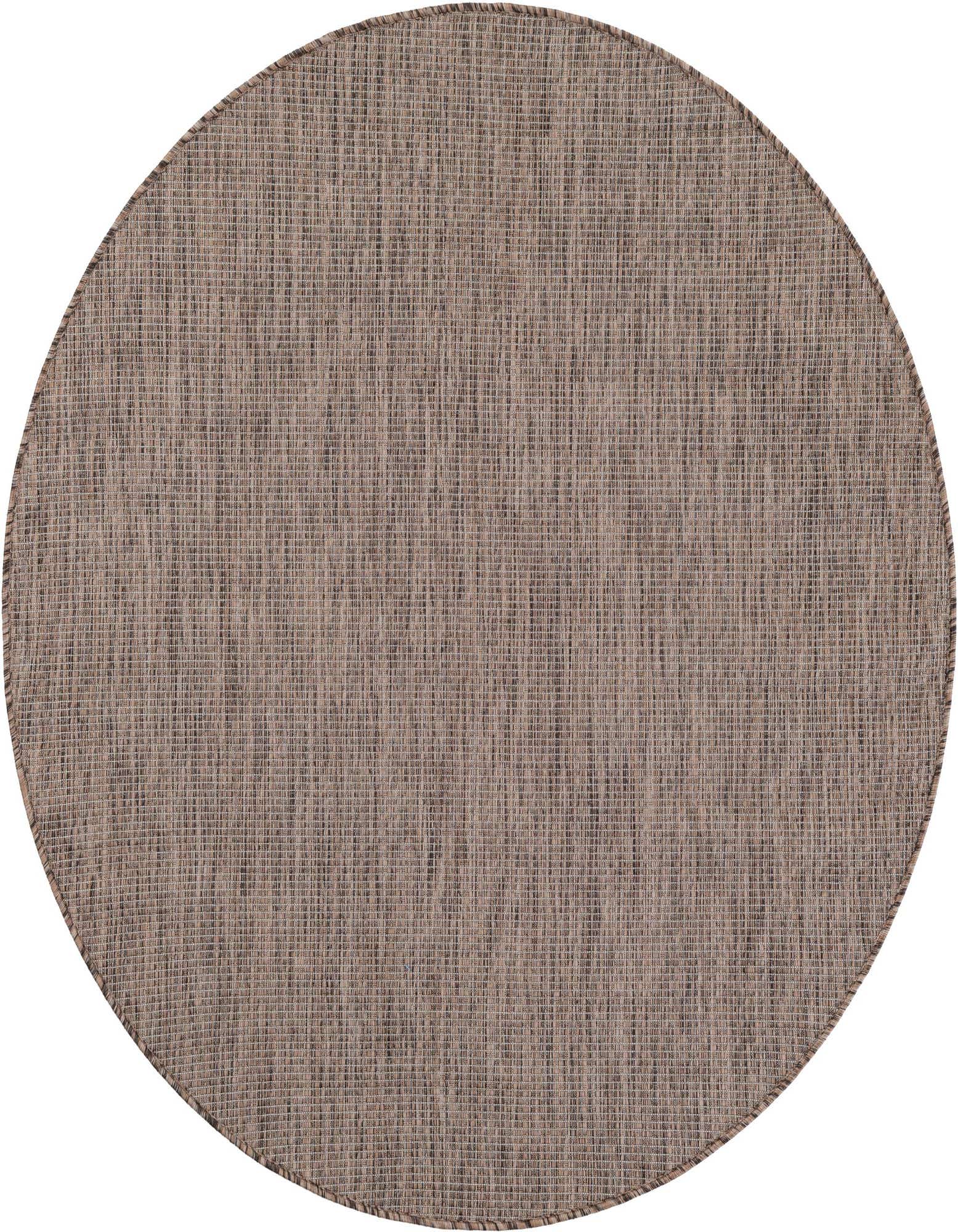 5' 3 x 5' 3 Easy-Clean Solid Indoor / Outdoor Round Rug