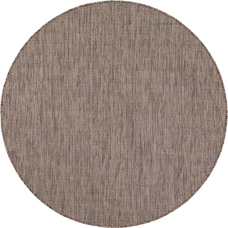 Detail image of 5' 3 x 5' 3 Easy-Clean Solid Indoor / Outdoor Round Rug