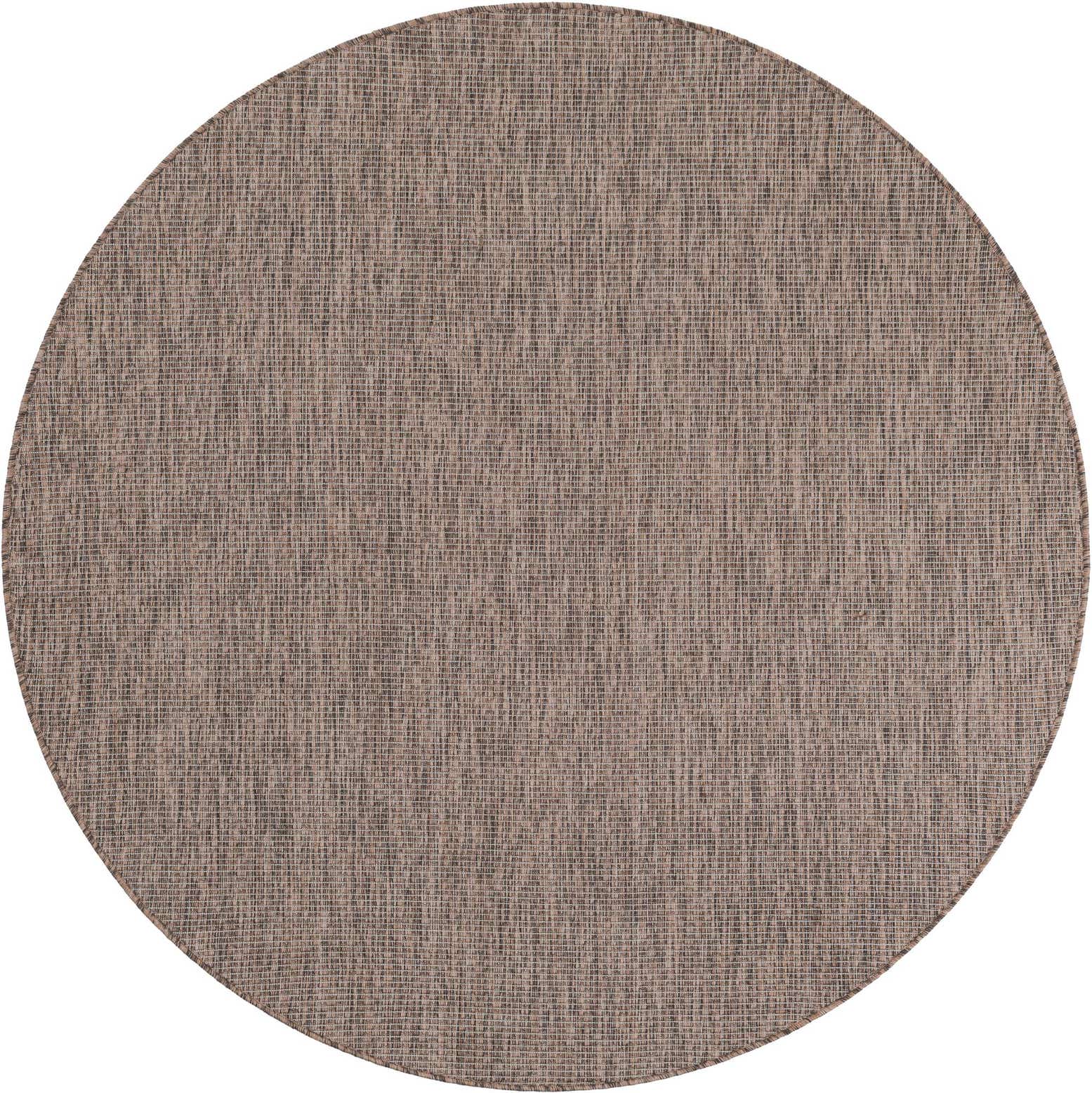 6' 1 x 6' 1 Easy-Clean Solid Indoor / Outdoor Round Rug