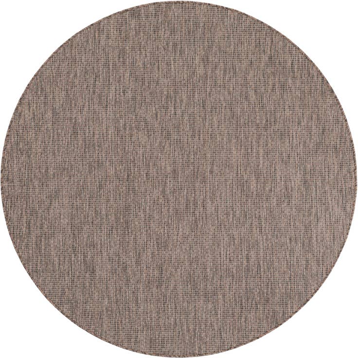 Detail image of 6' 1 x 6' 1 Easy-Clean Solid Indoor / Outdoor Round Rug