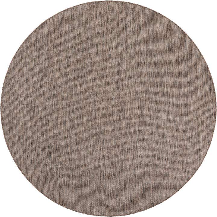 7' 10 x 7' 10 Easy-Clean Solid Indoor / Outdoor Round Rug