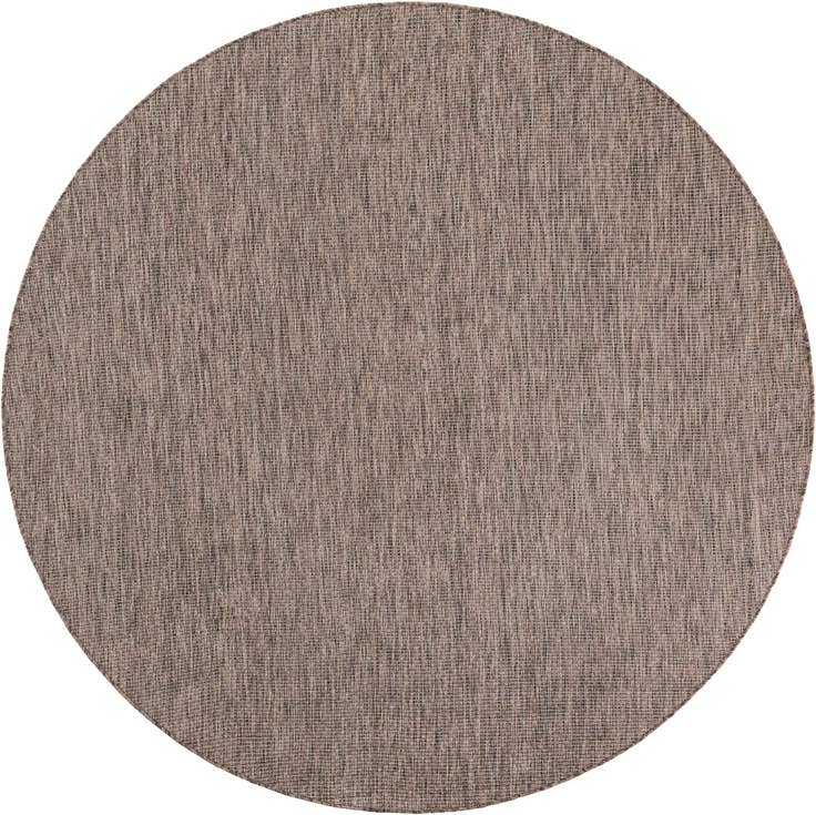 Detail image of 7' 10 x 7' 10 Easy-Clean Solid Indoor / Outdoor Round Rug