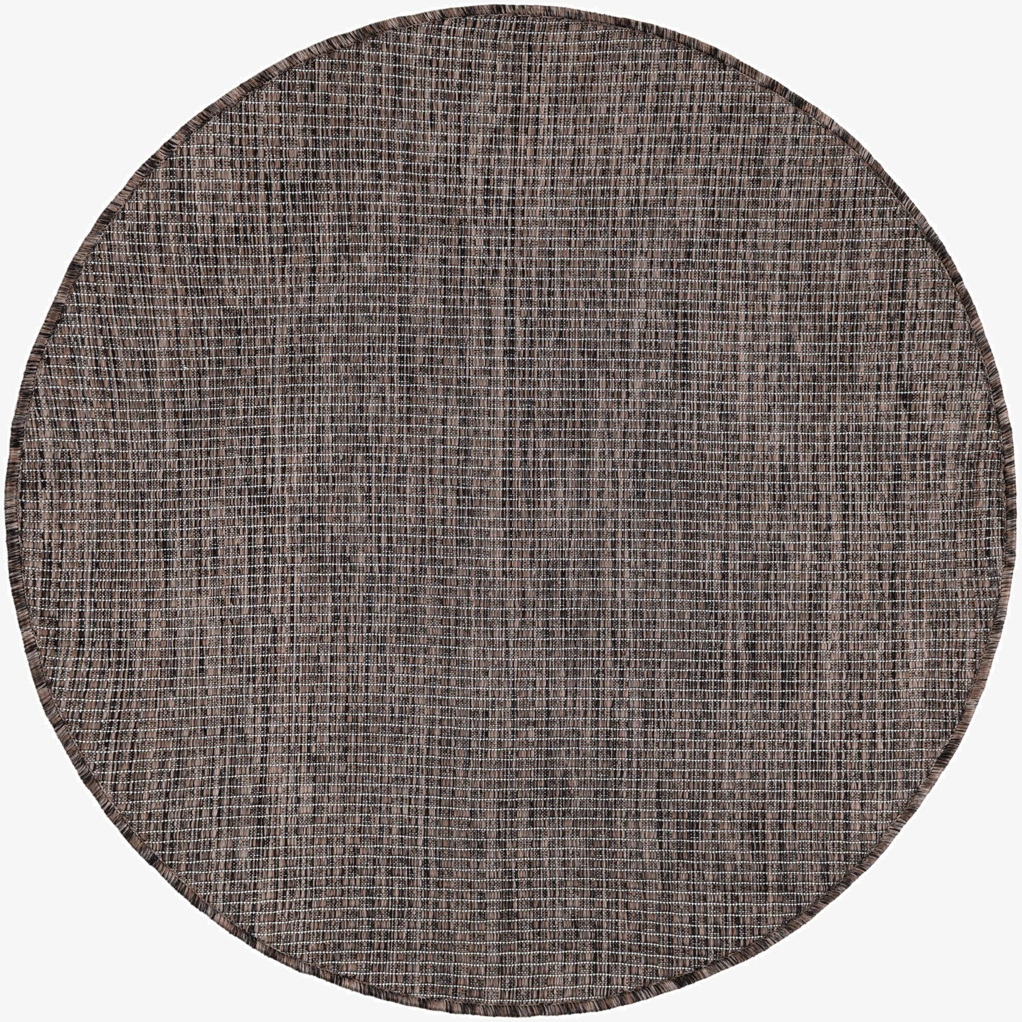 3' 1 x 3' 1  Washable Solid Indoor / Outdoor Round Rug