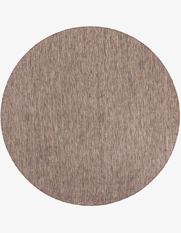 7' 10 x 7' 10 Easy-Clean Solid Indoor / Outdoor Round Rug