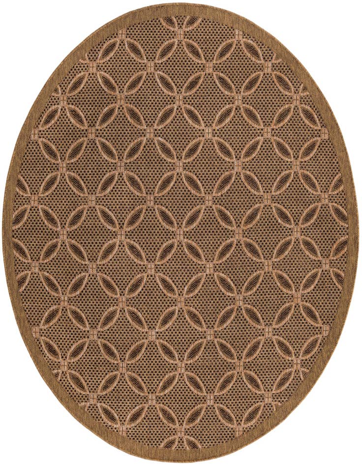 Detail image of 6' x 6' Easy-Clean Trellis Indoor / Outdoor Round Rug