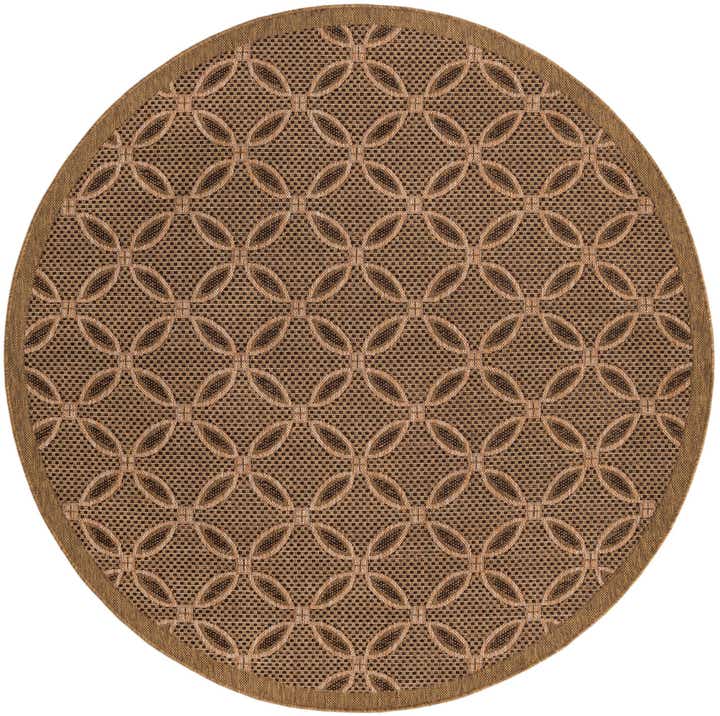 6' x 6' Easy-Clean Trellis Indoor / Outdoor Round Rug