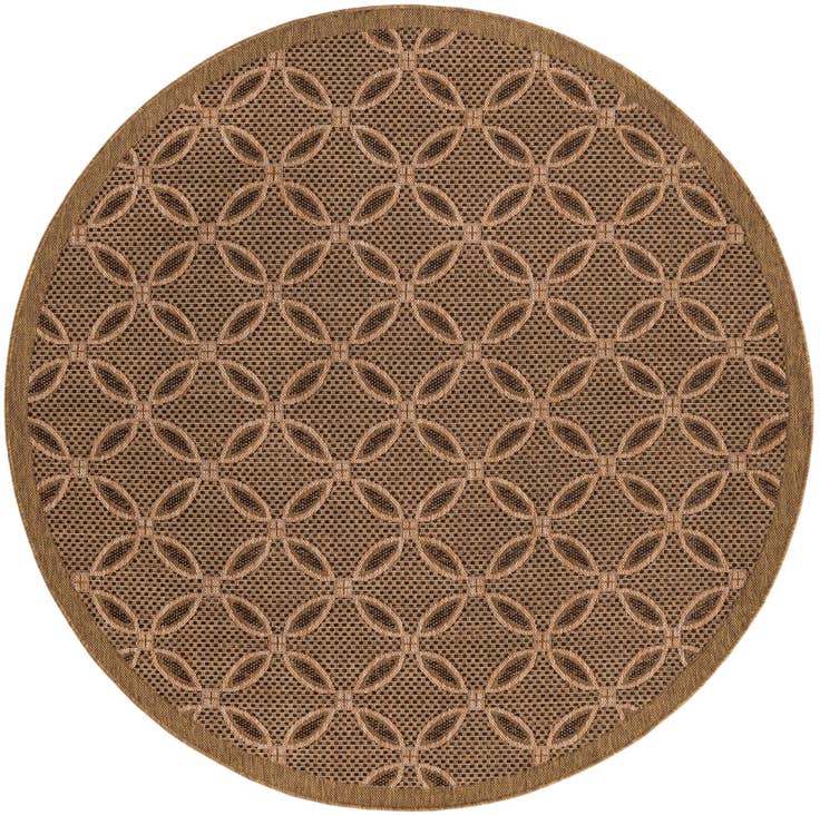 Detail image of 6' x 6' Easy-Clean Trellis Indoor / Outdoor Round Rug