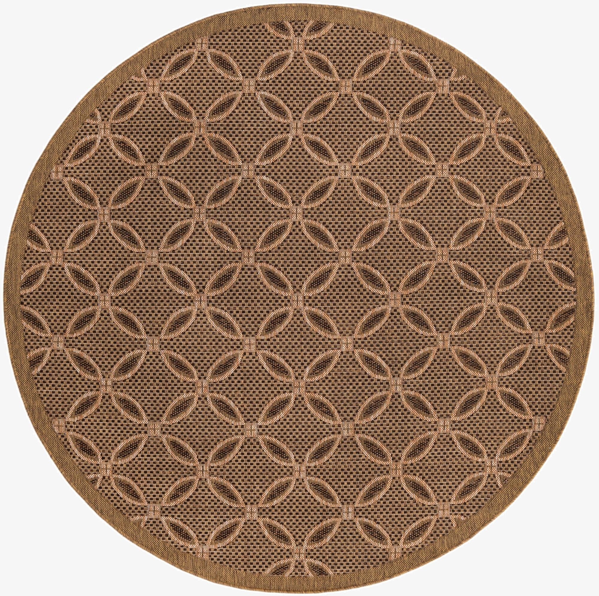 6' x 6'  Washable Trellis Indoor / Outdoor Round Rug