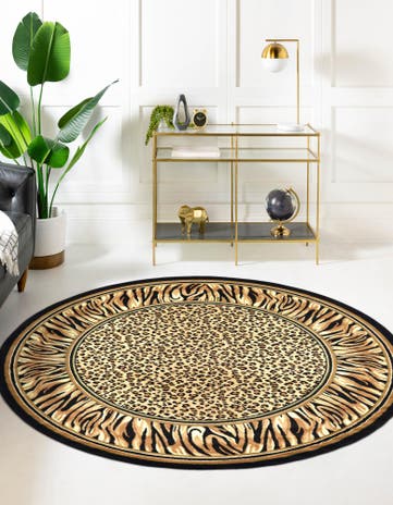 Light Brown Savannah Round Rug