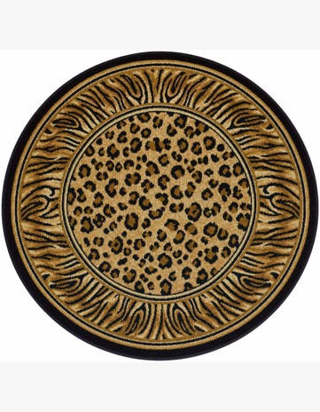 Light Brown Savannah Round Rug