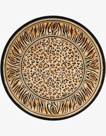 Light Brown Savannah Round Rug