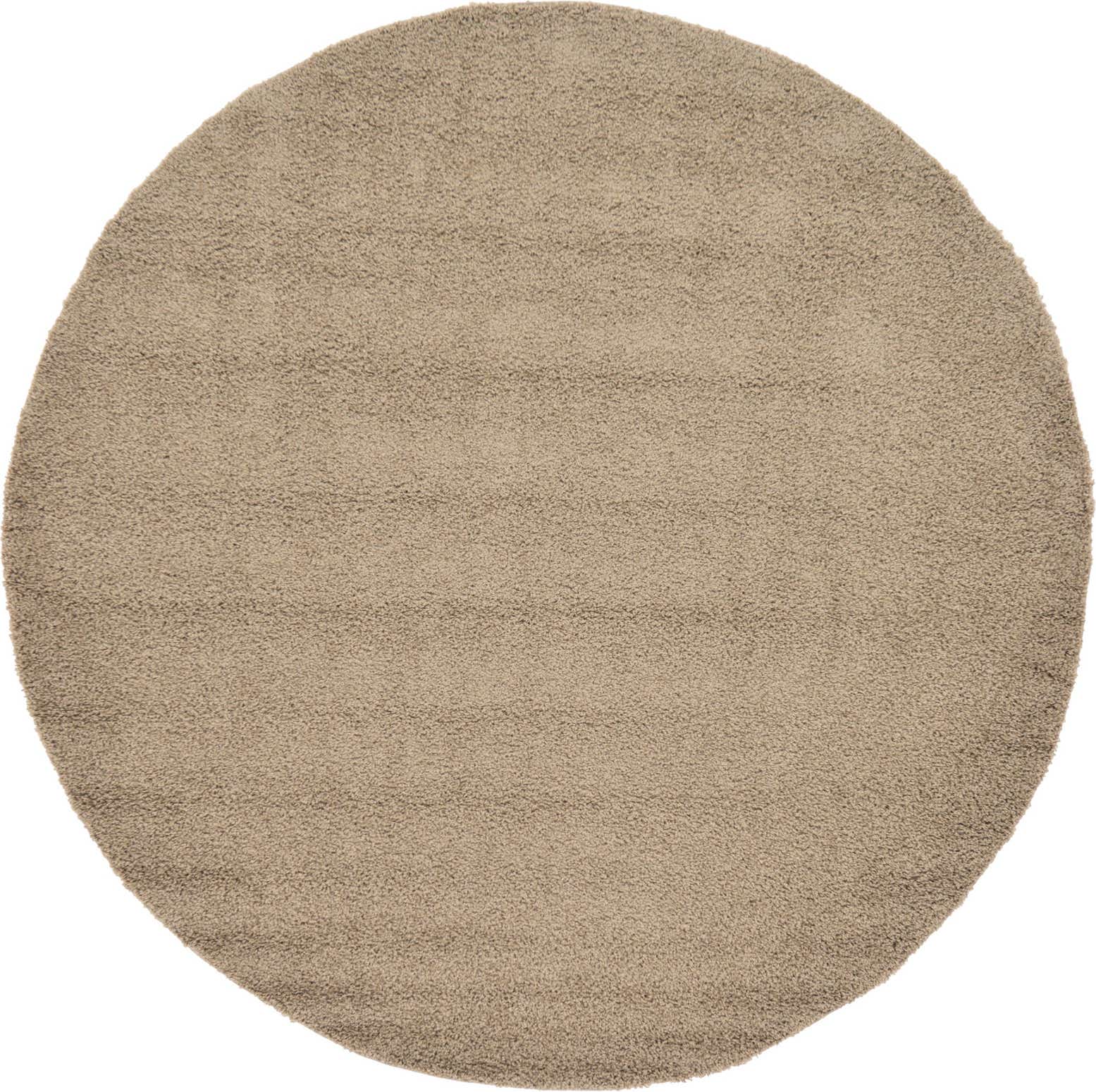 8' x 8' Solid Frieze Round Rug