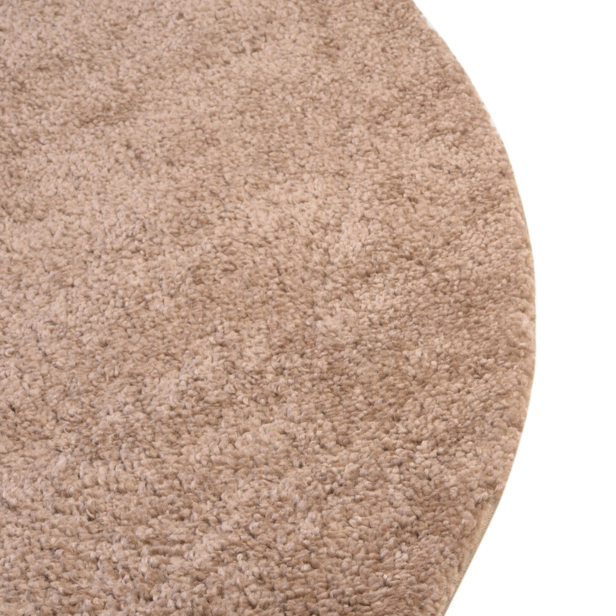7' 10 x 7' 10 Solid Frieze Round Rug