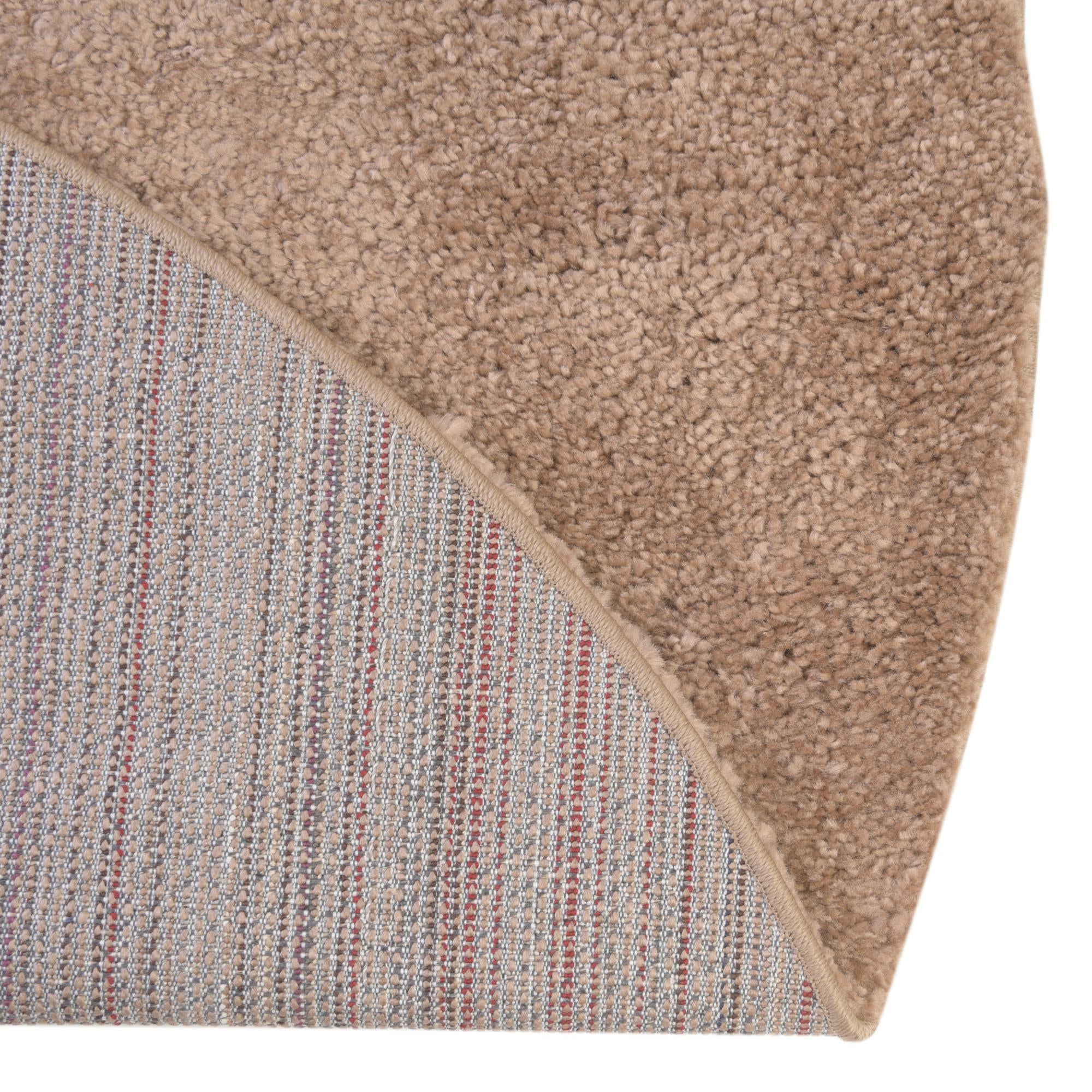 7' 10 x 7' 10 Solid Frieze Round Rug