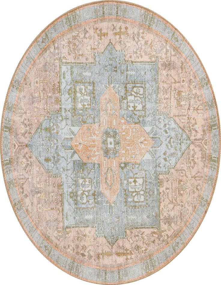 Detail image of 3' 6 x 3' 6 Washable Timeless Round Rug