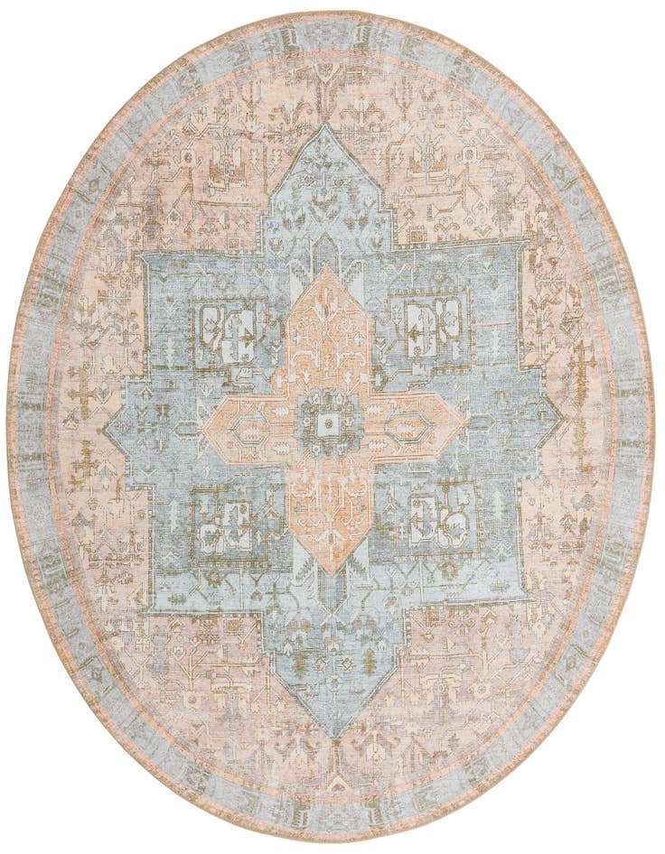 Detail image of 7' 6 x 7' 6 Washable Timeless Round Rug