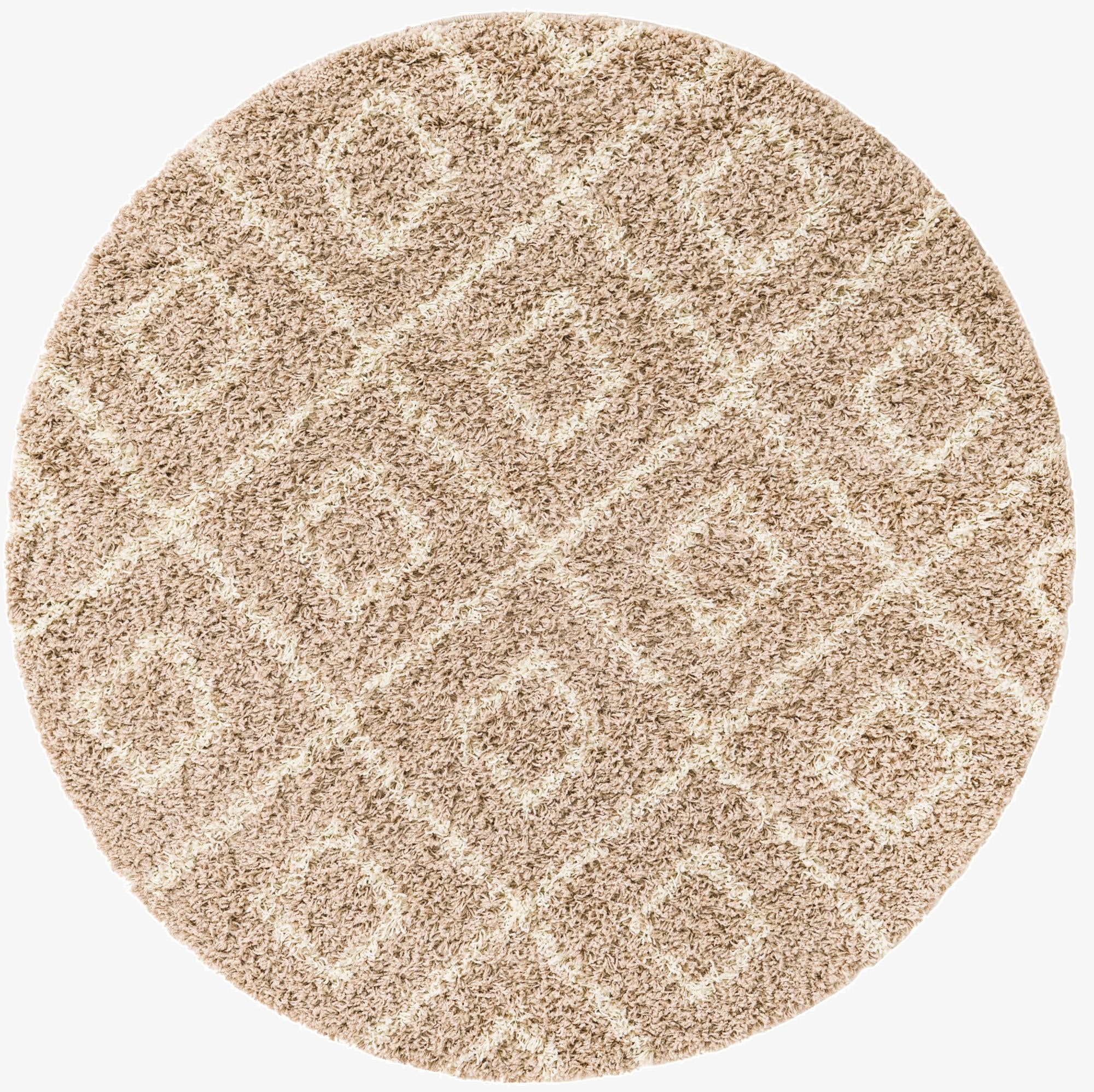 Primary image 5' 3 x 5' 3 Trellis Shag Round Rug
