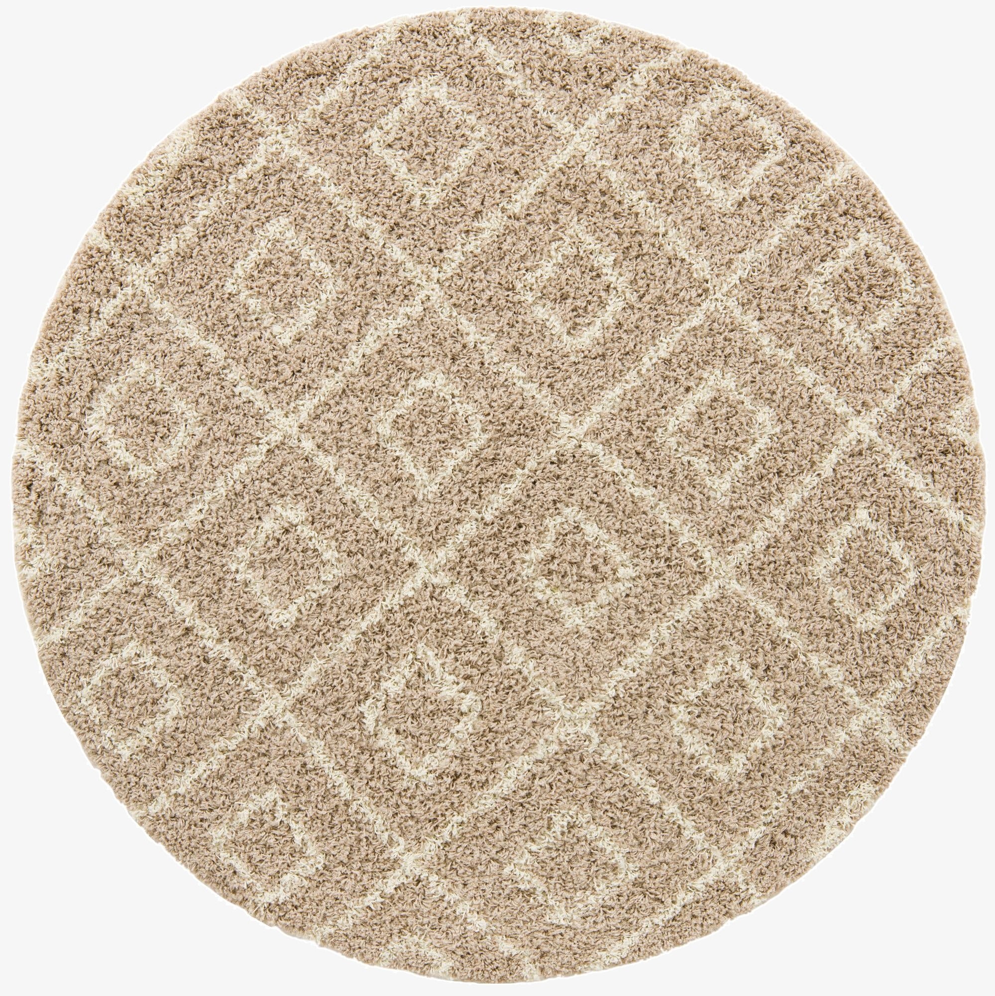 6' x 6' Trellis Shag Round Rug