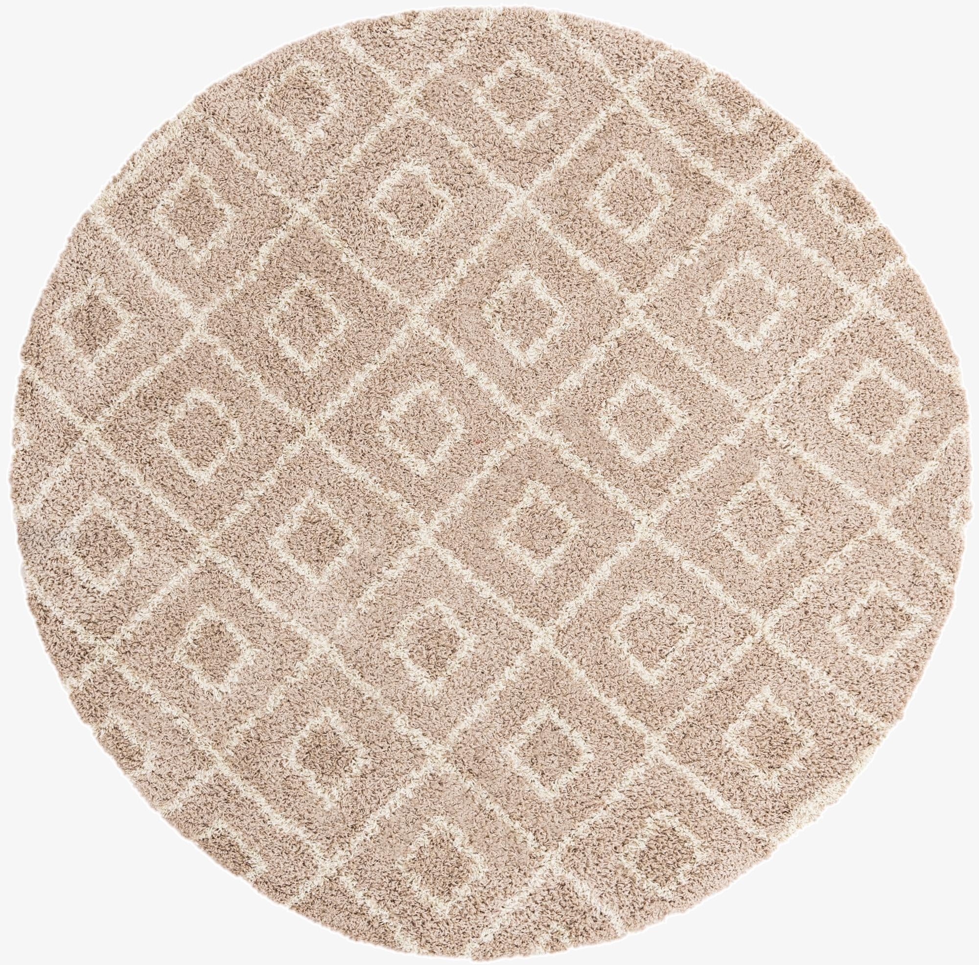 7' 10 x 7' 10 Trellis Shag Round Rug