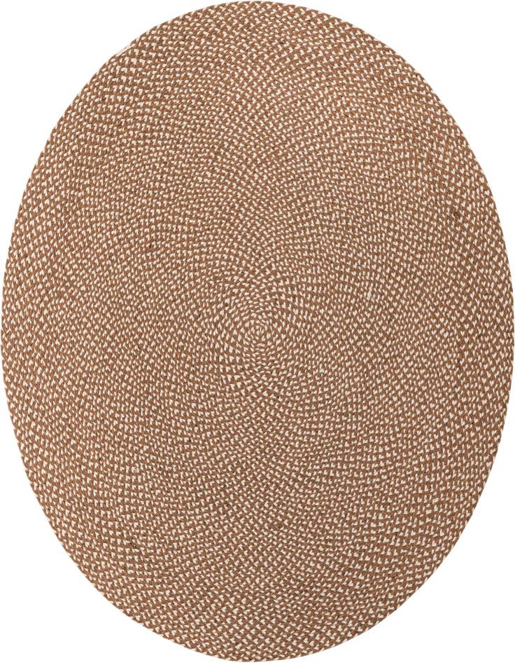 Detail image of 6' 1 x 6' 1  Hand Tweed Braided Jute Round Rug