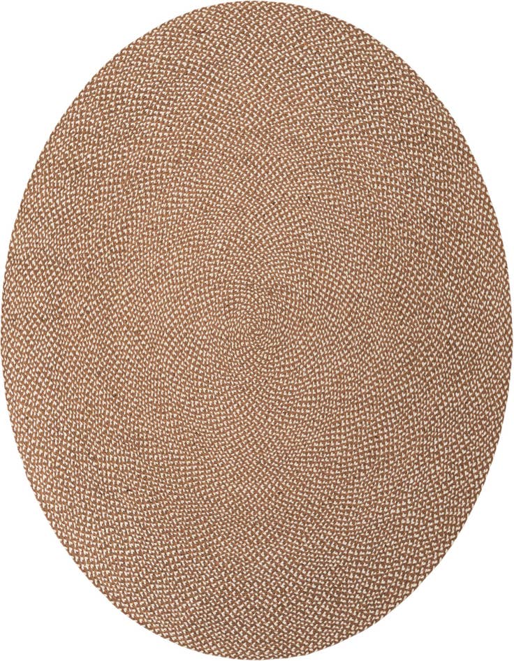 Detail image of 7' 10 x 7' 10  Hand Tweed Braided Jute Round Rug