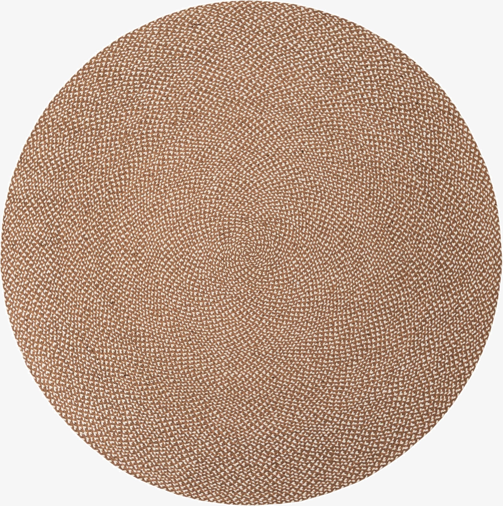 7' 10 x 7' 10  Hand Tweed Braided Jute Round Rug