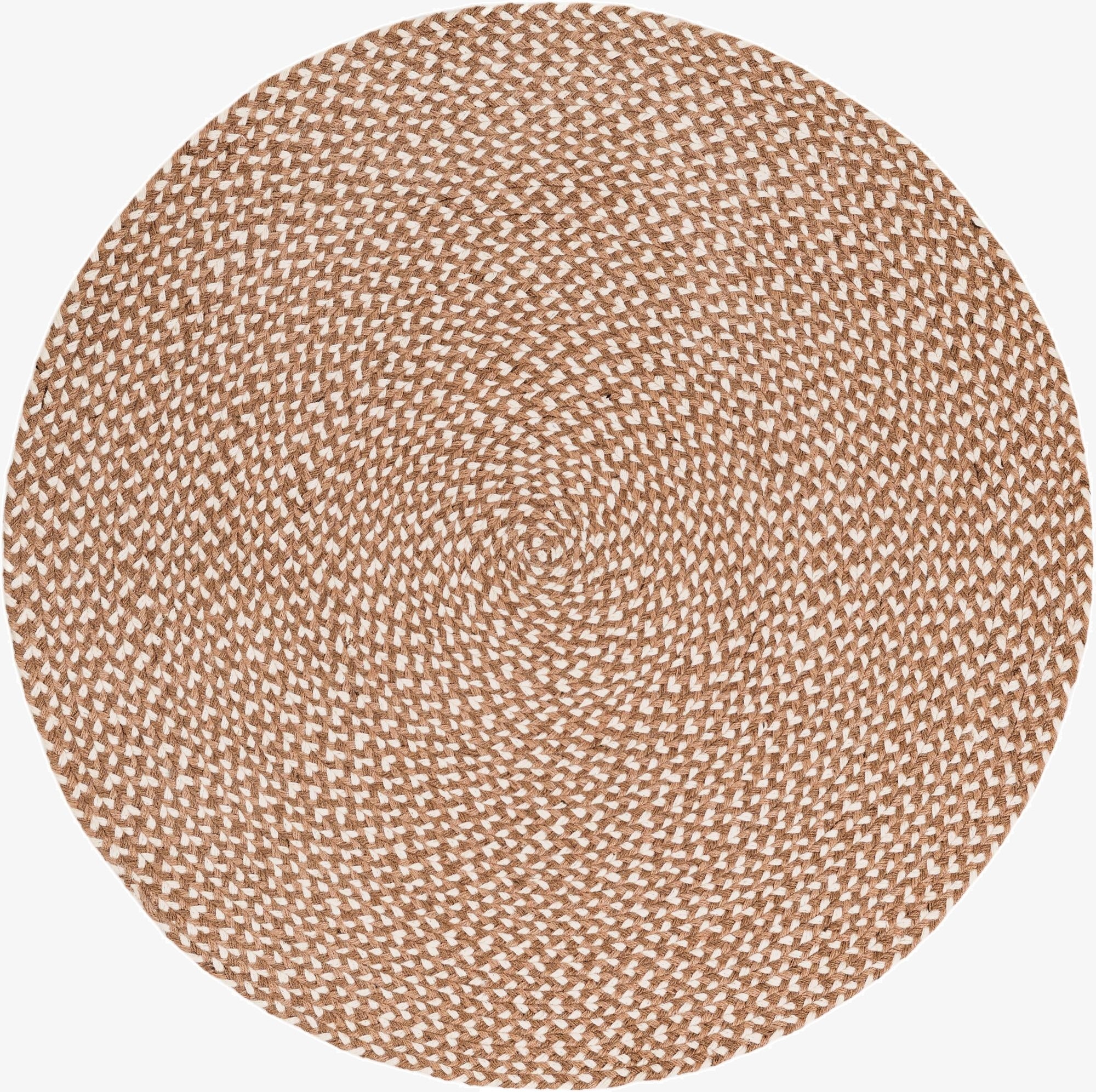 3' 1 x 3' 1  Hand Tweed Braided Jute Round Rug