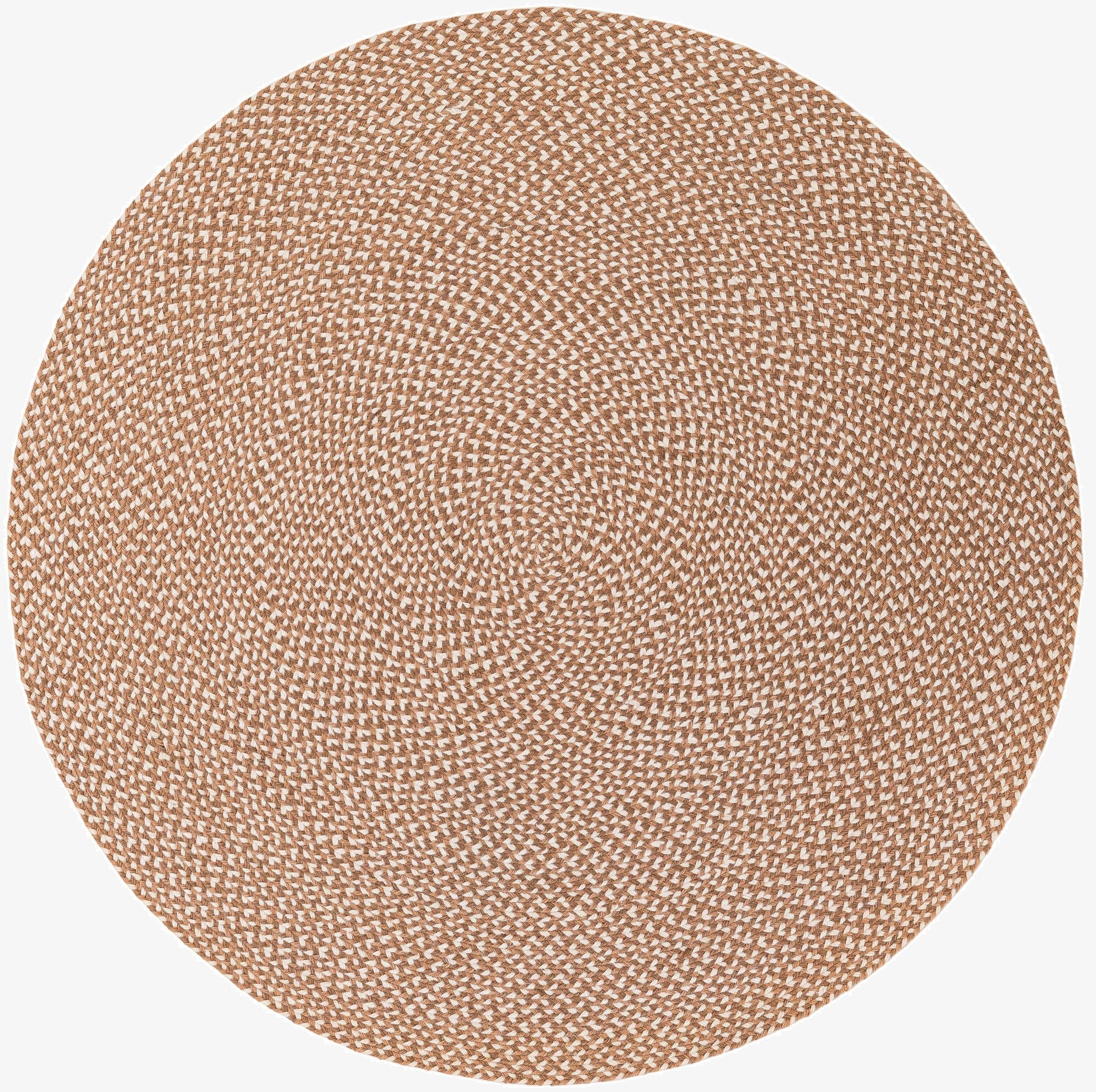 5' 1 x 5' 1  Hand Tweed Braided Jute Round Rug