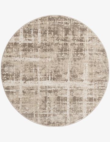 Jill Zarin Light Brown Uptown Lexington Avenue Round Rug