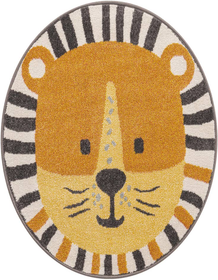 Detail image of 3' 3 x 3' 3 Cat Whimsy Kids Round Rug