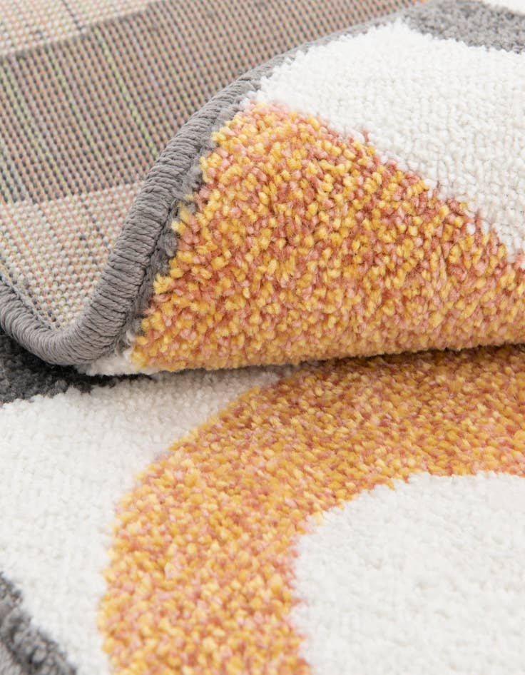 Detail image of 5' 3 x 5' 3 Cat Whimsy Kids Round Rug