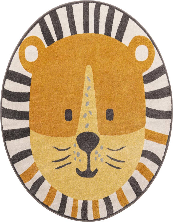 Detail image of 7' 10 x 7' 10 Cat Whimsy Kids Round Rug