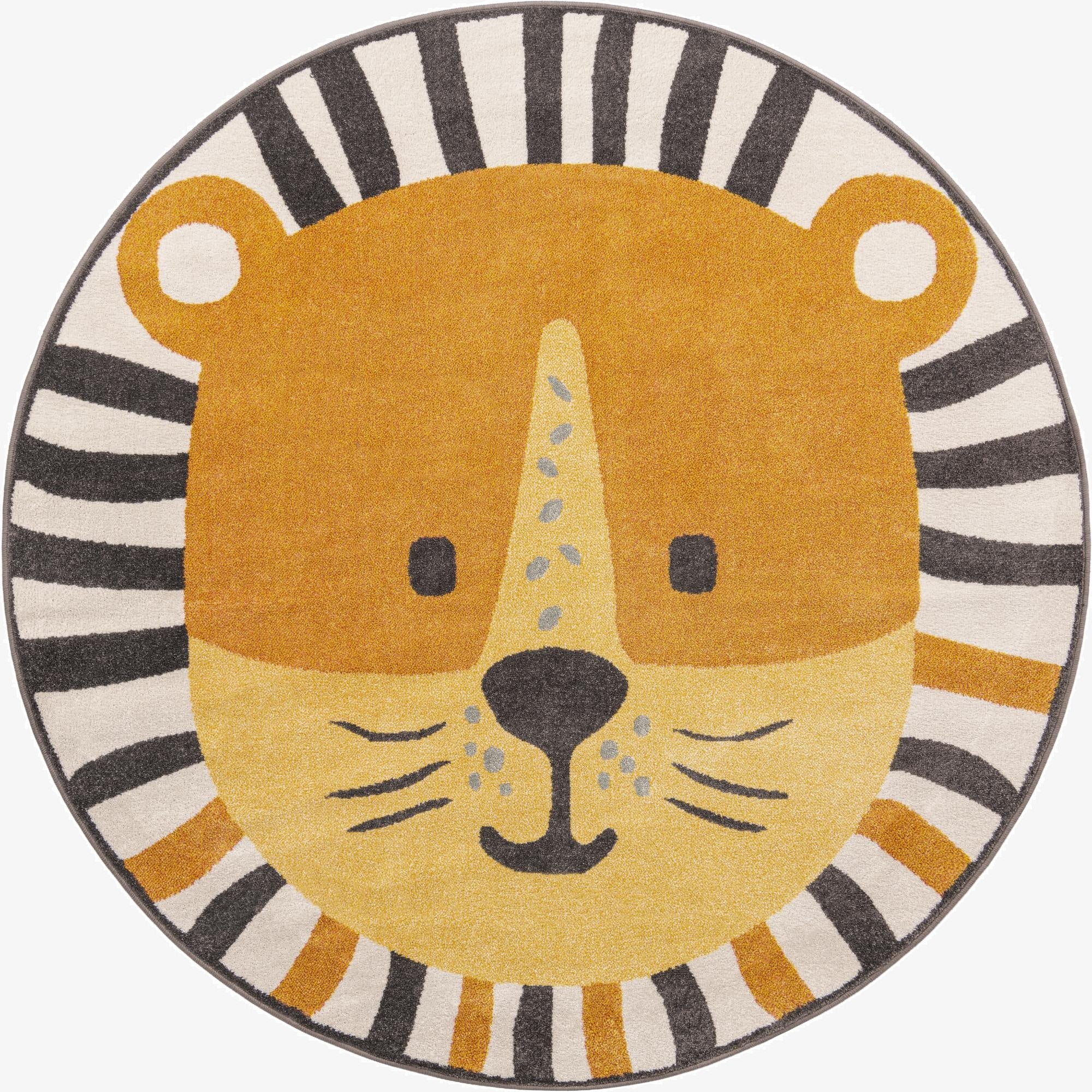 7' 10 x 7' 10 Cat Whimsy Kids Round Rug