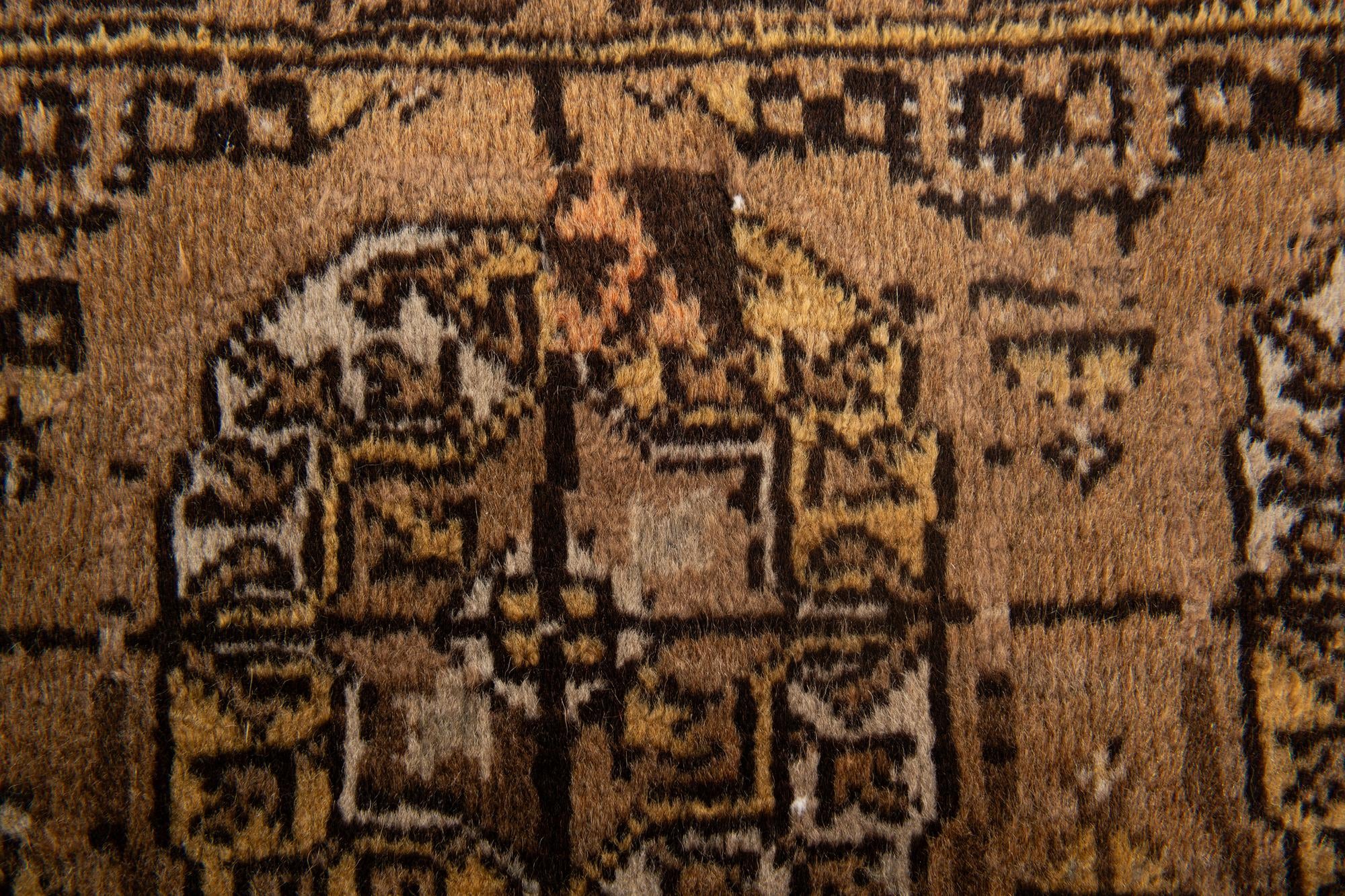3' x 9' 4 Hand Knotted Afghan Akhche Wool Runner Rug