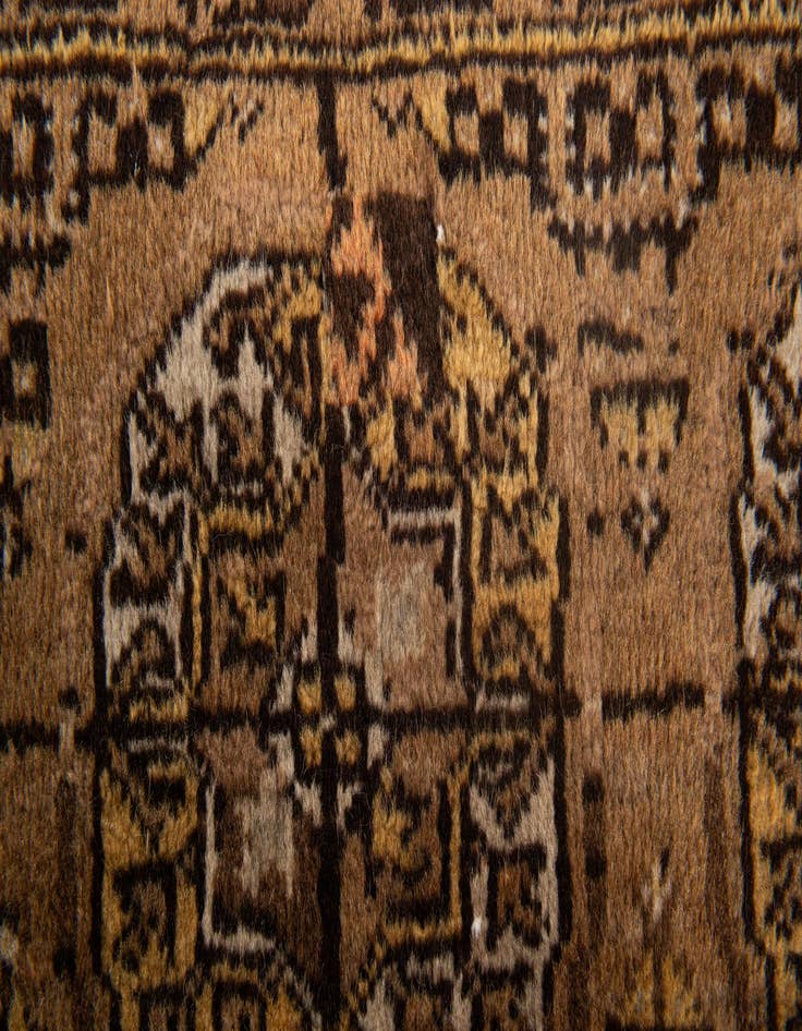 Detail image of  3' x 9' 4  Hand Knotted Afghan Akhche Wool Runner Rug