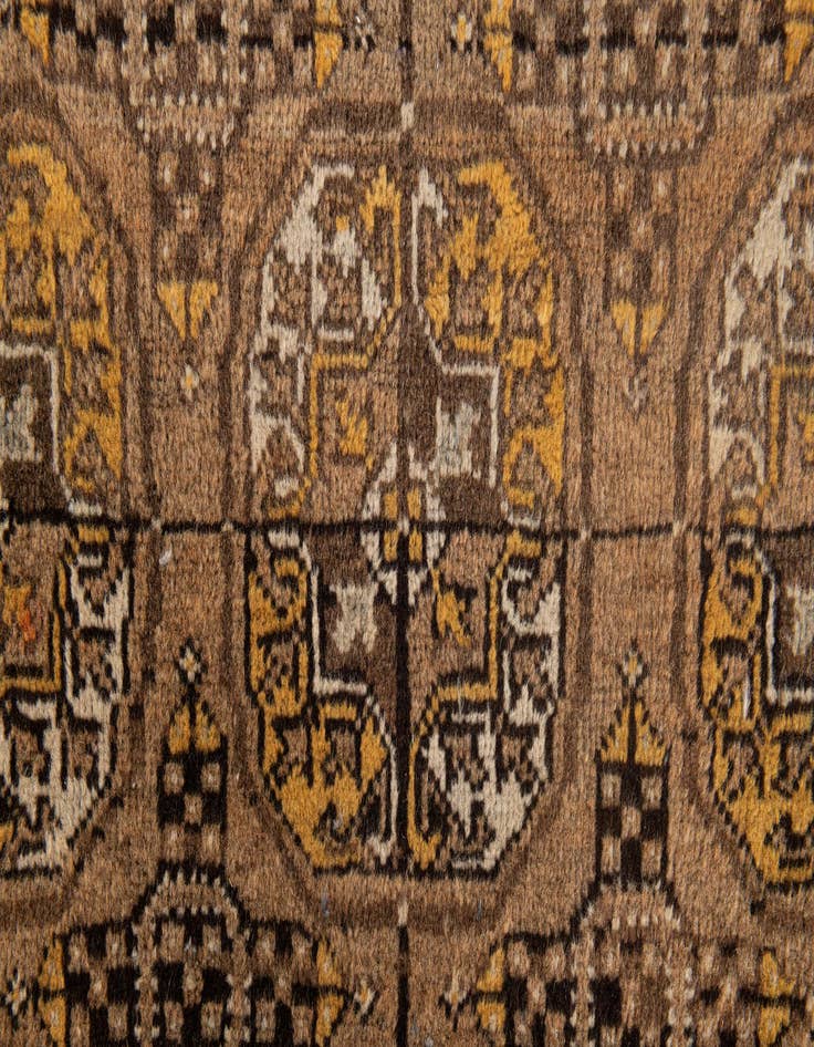 Detail image of  3' x 9' 4  Hand Knotted Afghan Akhche Wool Runner Rug