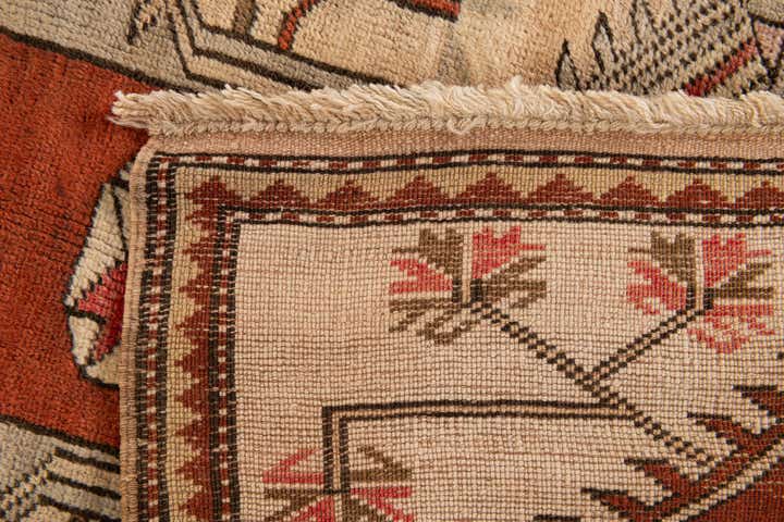 4' x 7' 8 Hand Knotted Anatolian Wool Runner Rug