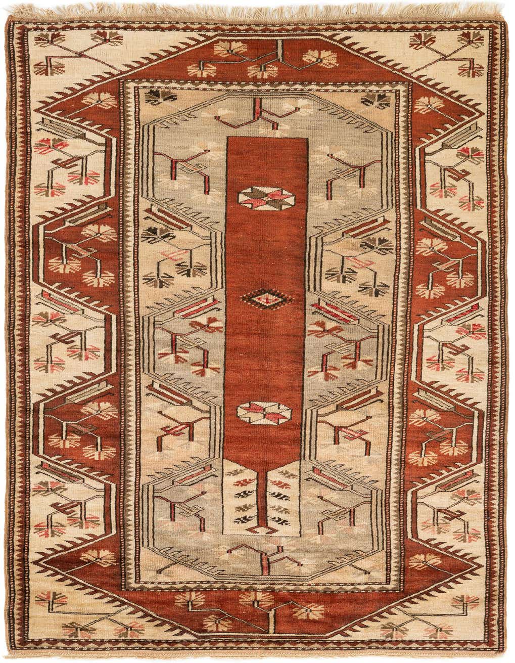 4' x 7' 8 Hand Knotted Anatolian Wool Runner Rug