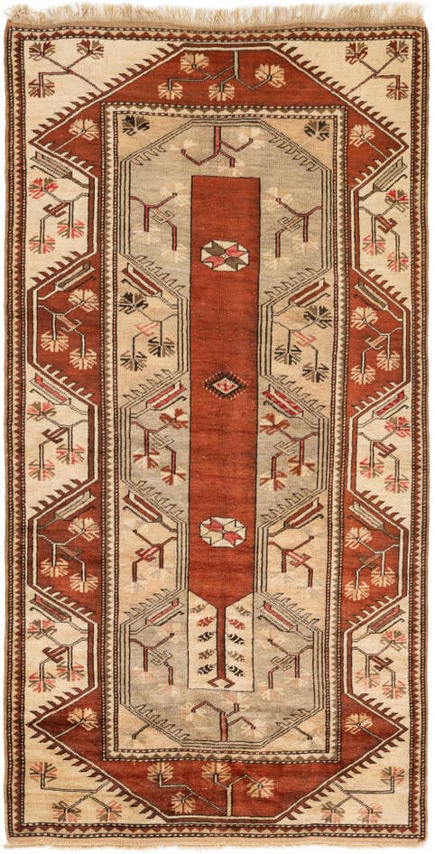 Detail image of 4' x 7' 8 Hand Knotted Anatolian Wool Runner Rug