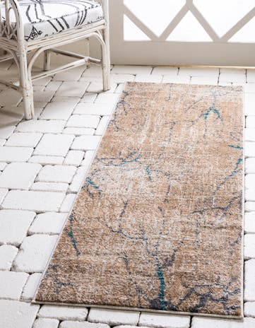 Light Brown Aria Runner Rug