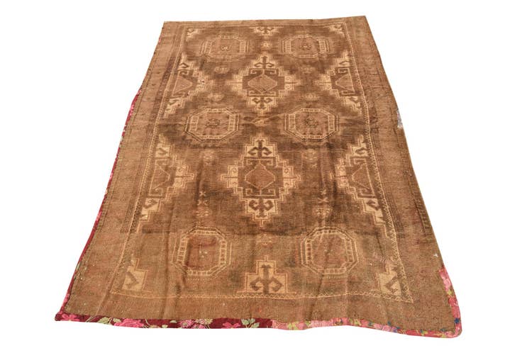 Detail image of 3' 9 x 10' Hand Knotted Balouch Persian Wool Runner Rug
