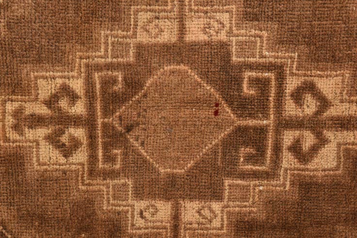 Detail image of 3' 9 x 10' Hand Knotted Balouch Persian Wool Runner Rug