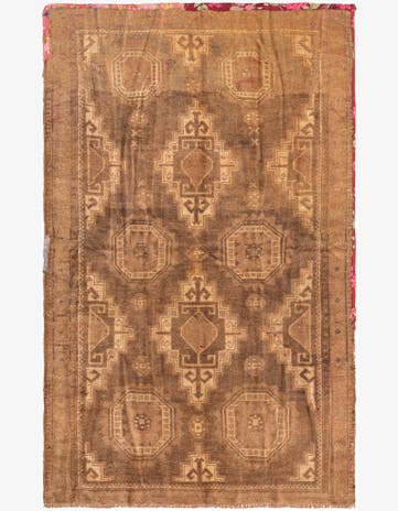 3' 9 x 10' Hand Knotted Balouch Persian Wool Runner Rug