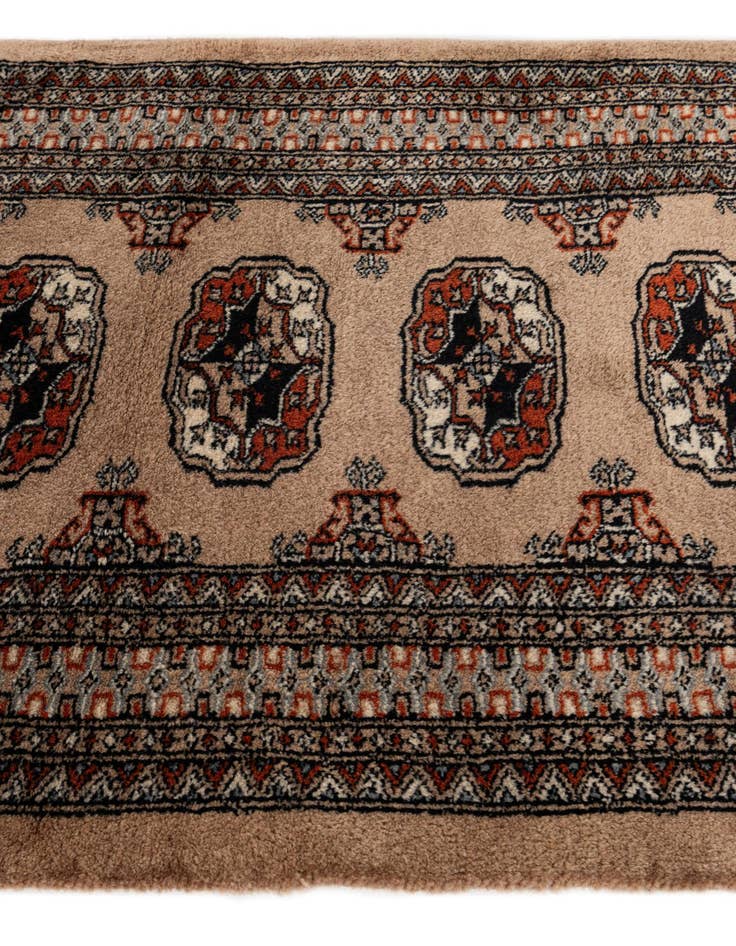 Detail image of 2' 7 x 10' 7  Hand Knotted Bokhara Oriental Wool Runner Rug