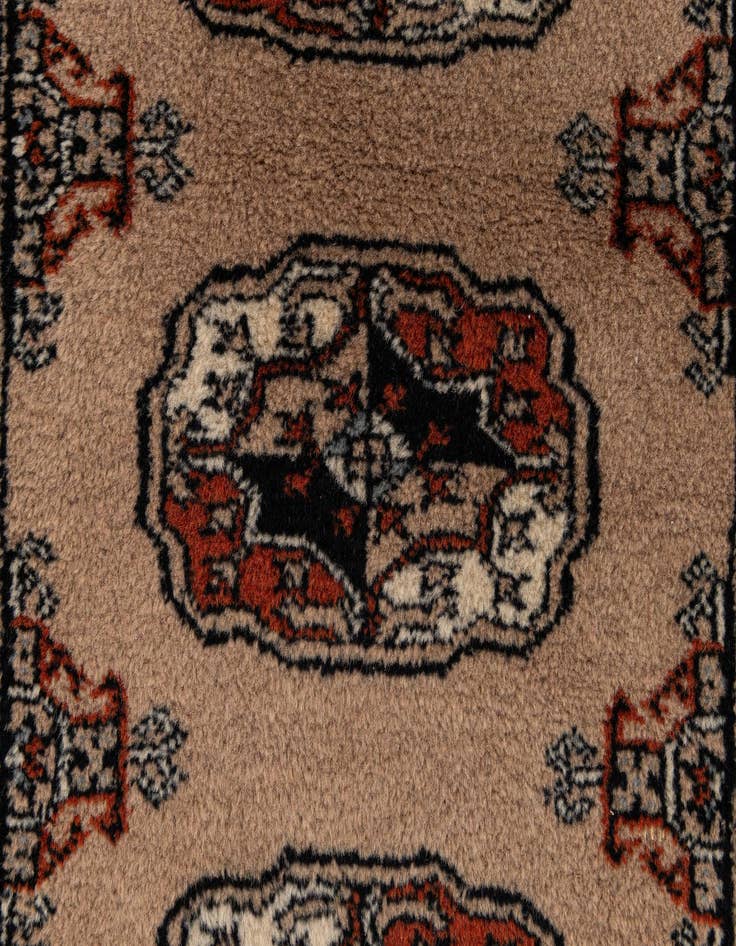 Detail image of 2' 7 x 10' 7  Hand Knotted Bokhara Oriental Wool Runner Rug