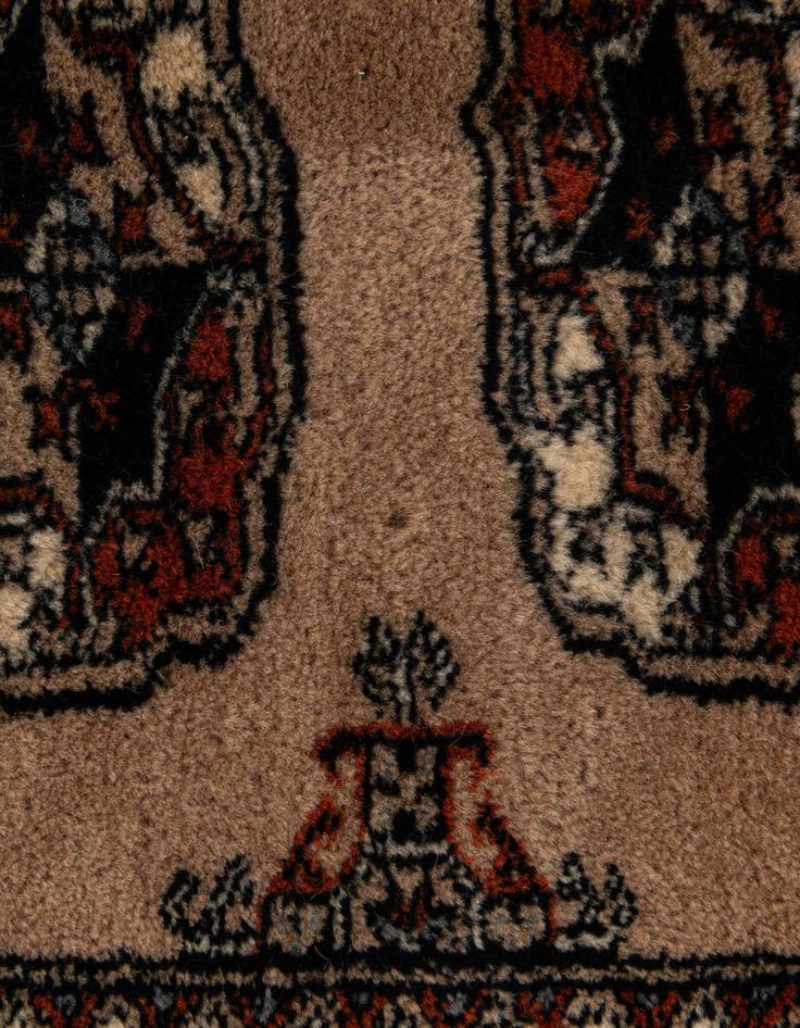 Detail image of 2' 7 x 10' 7  Hand Knotted Bokhara Oriental Wool Runner Rug