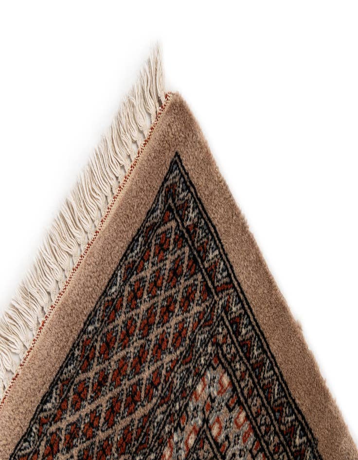 Detail image of 2' 7 x 10' 7  Hand Knotted Bokhara Oriental Wool Runner Rug