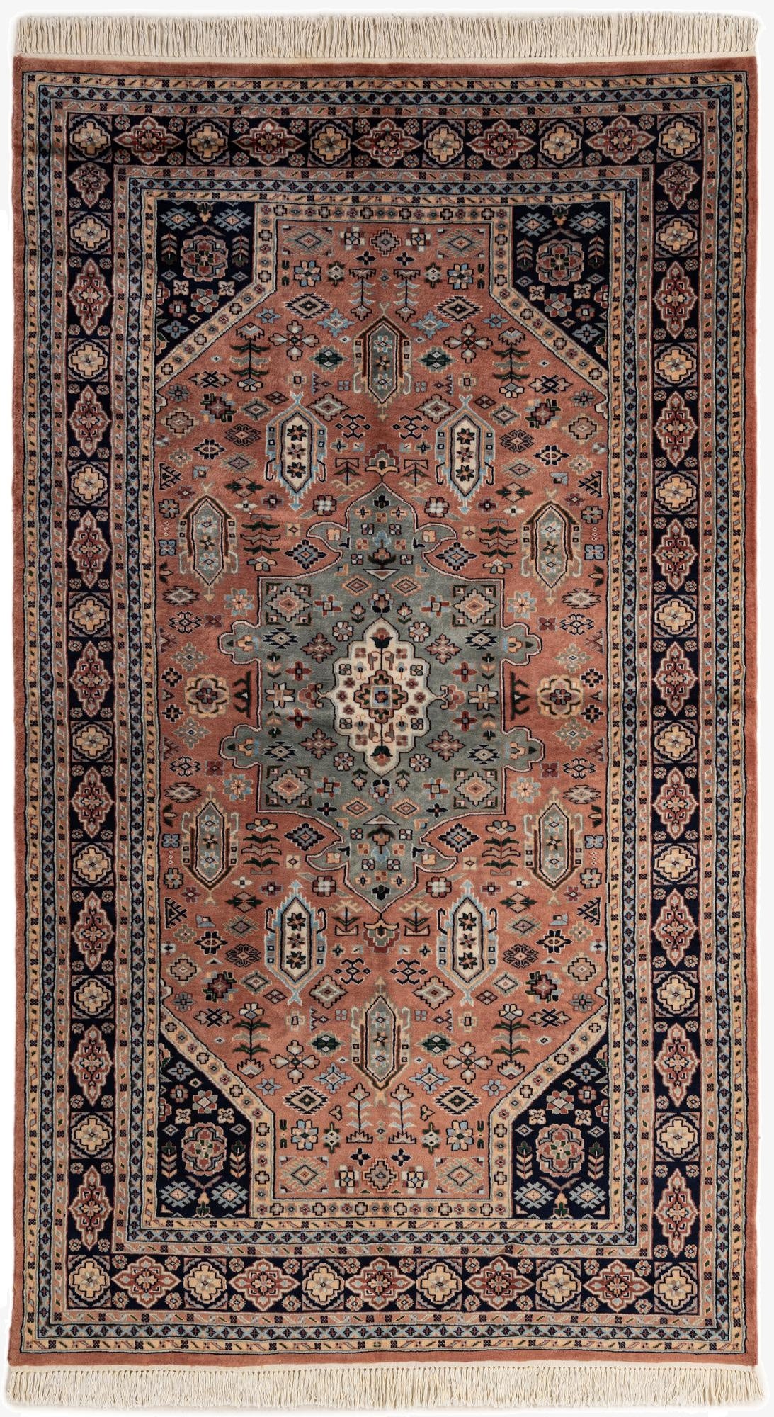 5' 2 x 9' 9  Hand Knotted Bokhara Oriental Wool Runner Rug